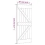 Puerta corredera con herrajes madera maciza de pino 85x210 cm de , Puertas - Ref: Foro24-3203059, Precio: 189,39 €, Descuento: %
