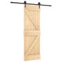 Puerta corredera con herrajes madera maciza de pino 70x210 cm de , Puertas - Ref: Foro24-3203197, Precio: 162,54 €, Descuento: %
