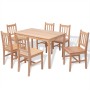 Conjunto de comedor 7 piezas madera de pino de vidaXL, muebles para cocinas y comedores - Ref: Foro24-242960, Precio: 460,85 ...