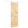 Schiebetür mit Beschlägen aus massivem Kiefernholz, 70 x 210 cm von , Türen - Ref: Foro24-3203211, Preis: 179,98 €, Rabatt: %