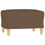 Sofá de 3 plazas con taburete de tela marrón 180 cm de , Sofás - Ref: Foro24-3201076, Precio: 304,39 €, Descuento: %