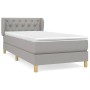 Cama box spring con colchón tela gris claro 80x200 cm de , Camas y somieres - Ref: Foro24-3126997, Precio: 296,14 €, Descuent...