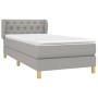 Cama box spring con colchón tela gris claro 80x200 cm de , Camas y somieres - Ref: Foro24-3126997, Precio: 296,14 €, Descuent...