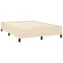 Cama box spring con colchón tela color crema 140x190 cm de , Camas y somieres - Ref: Foro24-3127882, Precio: 469,31 €, Descue...
