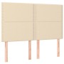 Cama box spring con colchón tela color crema 140x190 cm de , Camas y somieres - Ref: Foro24-3127882, Precio: 469,31 €, Descue...