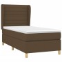 Cama box spring con colchón tela marrón oscuro 100x200 cm de , Camas y somieres - Ref: Foro24-3128584, Precio: 363,46 €, Desc...