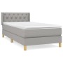 Cama box spring con colchón tela gris claro 80x200 cm de , Camas y somieres - Ref: Foro24-3130465, Precio: 292,09 €, Descuent...
