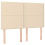 Cama box spring con colchón tela color crema 140x190 cm de , Camas y somieres - Ref: Foro24-3131350, Precio: 464,18 €, Descue...