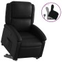 Sillón reclinable elevable cuero artificial negro en Sillones | Comprar online en Foru.es