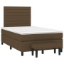 Cama box spring con colchón tela marrón oscuro 120x200 cm de , Camas y somieres - Ref: Foro24-3136664, Precio: 457,30 €, Desc...