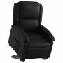 Sillón reclinable elevable cuero artificial negro en Sillones | Comprar online en Foru.es