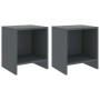 Mesitas de noche 2 uds madera de pino gris oscuro 35x30x40 cm de vidaXL, Mesitas de noche - Ref: Foro24-322244, Precio: 51,90...