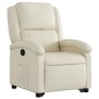 Sillón reclinable elevable cuero artificial color crema en Sillones | Comprar online en Foru.es