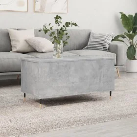 Concrete gray plywood coffee table 90x44.5x45 cm by , Coffee table - Ref: Foro24-830968, Price: 67,40 €, Discount: %
