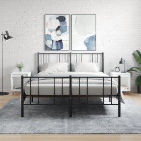 Mesitas de noche 2 uds madera de ingeniería blanco 40x35x50 cm de , Mesitas de noche - Ref: Foro24-830717, Precio: 46,67 €, D...