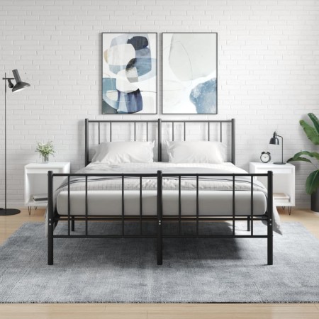 Mesitas de noche 2 uds madera de ingeniería blanco 40x35x50 cm de , Mesitas de noche - Ref: Foro24-830717, Precio: 46,67 €, D...