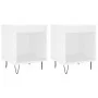 Mesitas de noche 2 uds madera de ingeniería blanco 40x35x50 cm de , Mesitas de noche - Ref: Foro24-830717, Precio: 46,17 €, D...