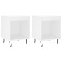 Mesitas de noche 2 uds madera de ingeniería blanco 40x35x50 cm de , Mesitas de noche - Ref: Foro24-830717, Precio: 46,67 €, D...