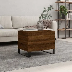 Mesa de centro madera contrachapada roble marrón 60x44,5x45 cm de , Mesas de centro - Ref: Foro24-830963, Precio: 54,63 €, De...