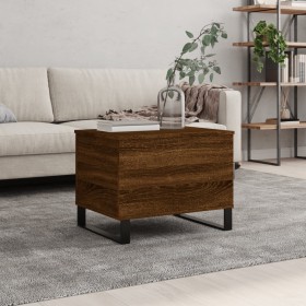 Mesa de centro madera contrachapada roble marrón 60x44,5x45 cm de , Mesas de centro - Ref: Foro24-830963, Precio: 55,31 €, De...