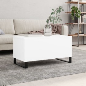 Mesa de centro madera contrachapada blanco 90x44,5x45 cm de , Mesas de centro - Ref: Foro24-830980, Precio: 67,12 €, Descuent...