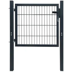 Anthracite gray steel metal fence gate 105x150 cm by vidaXL, garden gates - Ref: Foro24-142026, Price: 160,06 €, Discount: %