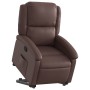 Sillón reclinable elevable cuero sintético marrón en Sillones | Comprar online en Foru.es