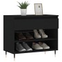 Mueble zapatero madera contrachapada negro 70x36x60 cm de , Zapateros y organizadores de calzado - Ref: Foro24-831429, Precio...