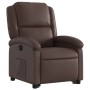 Sillón reclinable elevable cuero sintético marrón en Sillones | Comprar online en Foru.es