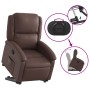 Sillón reclinable elevable cuero sintético marrón en Sillones | Comprar online en Foru.es