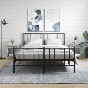 Bedside table 2 pcs Sonoma gray engineered wood 40x35x50 cm by , Nightstands - Ref: Foro24-830729, Price: 53,25 €, Discount: %