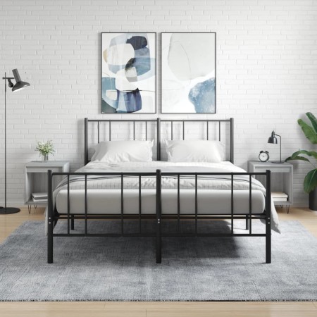 Mesita de noche 2 uds madera ingeniería gris Sonoma 40x35x50 cm de , Mesitas de noche - Ref: Foro24-830729, Precio: 53,89 €, ...