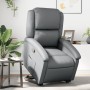 Sillón reclinable elevable cuero artificial gris en Sillones | Comprar online en Foru.es
