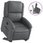Sillón reclinable elevable cuero artificial gris en Sillones | Comprar online en Foru.es