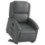 Sillón reclinable elevable cuero artificial gris en Sillones | Comprar online en Foru.es