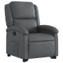 Sillón reclinable elevable cuero artificial gris en Sillones | Comprar online en Foru.es
