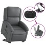 Sillón reclinable elevable cuero artificial gris en Sillones | Comprar online en Foru.es