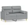 Sofá de 2 plazas con cojines tela gris claro 120 cm de , Sofás - Ref: Foro24-3200813, Precio: 219,82 €, Descuento: %