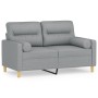 Sofá de 2 plazas con cojines tela gris claro 120 cm de , Sofás - Ref: Foro24-3200813, Precio: 233,95 €, Descuento: %
