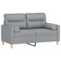 Sofá de 2 plazas con cojines tela gris claro 120 cm de , Sofás - Ref: Foro24-3200813, Precio: 219,82 €, Descuento: %