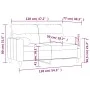 Sofá de 2 plazas con cojines tela gris claro 120 cm de , Sofás - Ref: Foro24-3200813, Precio: 219,82 €, Descuento: %