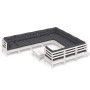Muebles de jardín 11 pzas y cojines blanco madera de pino de , Conjuntos de jardín - Ref: Foro24-3097002, Precio: 945,34 €, D...