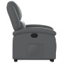 Sillón reclinable elevable cuero artificial gris en Sillones | Comprar online en Foru.es
