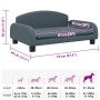 Cama para perros de tela gris oscuro 70x45x30 cm en Camas para perros | Comprar online en Foru.es
