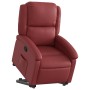 Sillón reclinable elevable cuero artificial rojo tinto en Sillones | Comprar online en Foru.es