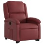 Sillón reclinable elevable cuero artificial rojo tinto en Sillones | Comprar online en Foru.es
