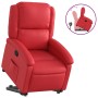 Sillón reclinable elevable cuero artificial rojo en Sillones | Comprar online en Foru.es