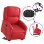 Sillón reclinable elevable cuero artificial rojo en Sillones | Comprar online en Foru.es