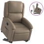 Sillón reclinable elevable cuero artificial color capuchino en Sillones | Comprar online en Foru.es
