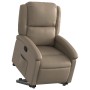 Sillón reclinable elevable cuero artificial color capuchino en Sillones | Comprar online en Foru.es